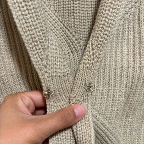 Ann Taylor chunky cable knit cardigan XL - Picture 5 of 13